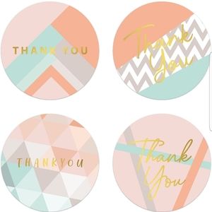 50 ct 1.5"  thank you Stickers with style, elegance, and grace with these